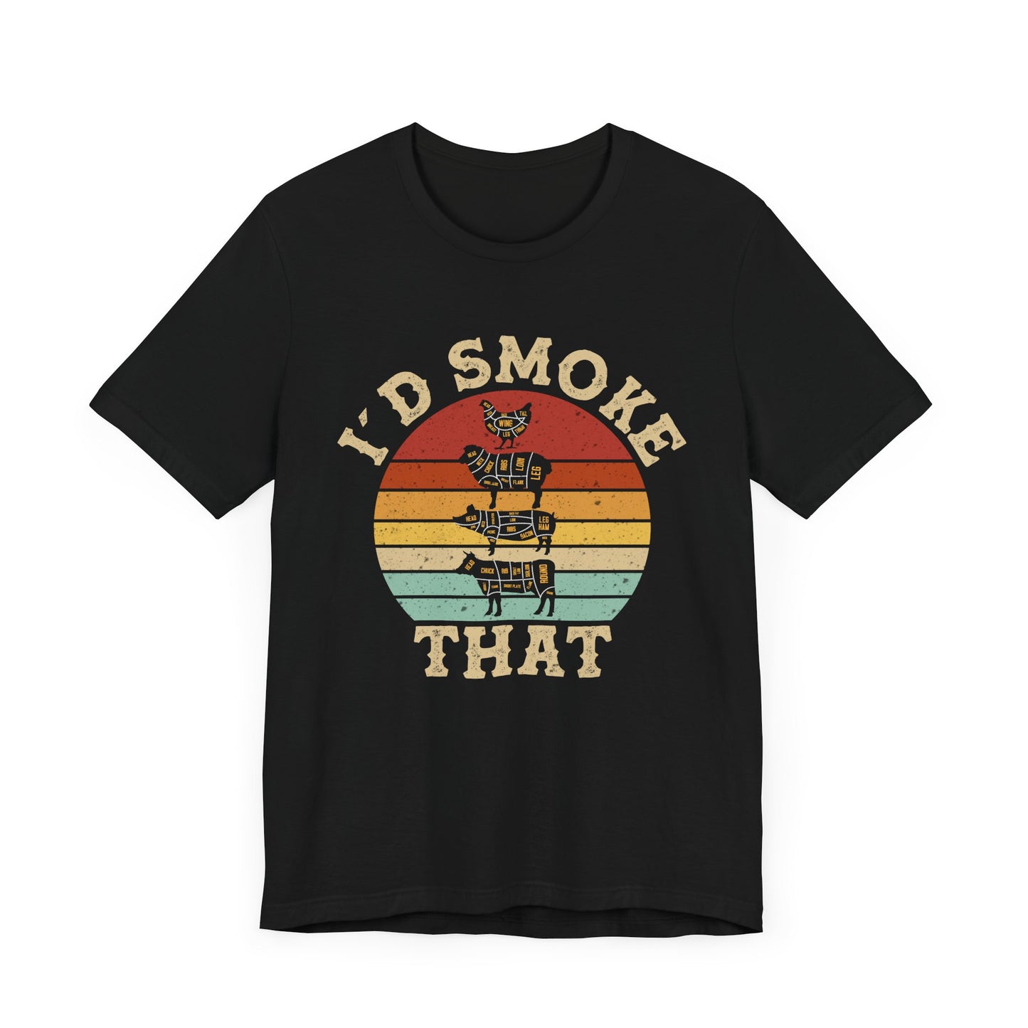 I’d Smoke That Unisex Short Sleeve Tee - Retro Vibe T-Shirt for Casual Wear
