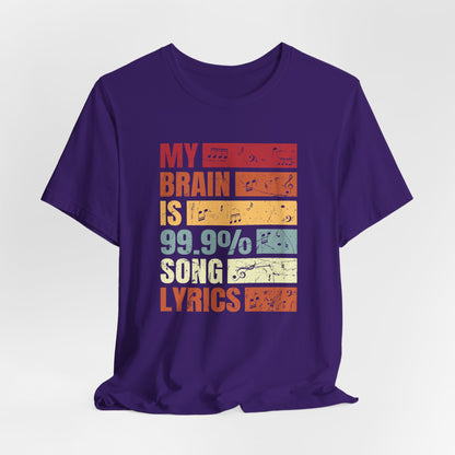 Song Lyrics Unisex Tee, Music Lover Shirt, Gift for Musicians, Funny T-Shirt, Song Lyric Apparel