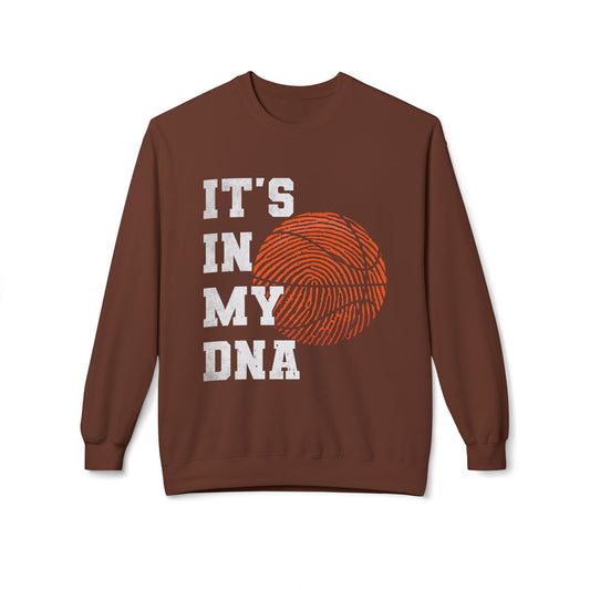 Basketball DNA Crewneck Sweatshirt, Cozy Sports Apparel, Perfect for Athletes, Gift for Hoopers, Ideal for Game Days, Throwback Style