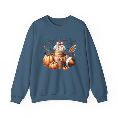 Coffee Pumpkin Football Gildan Crewneck Sweatshirt