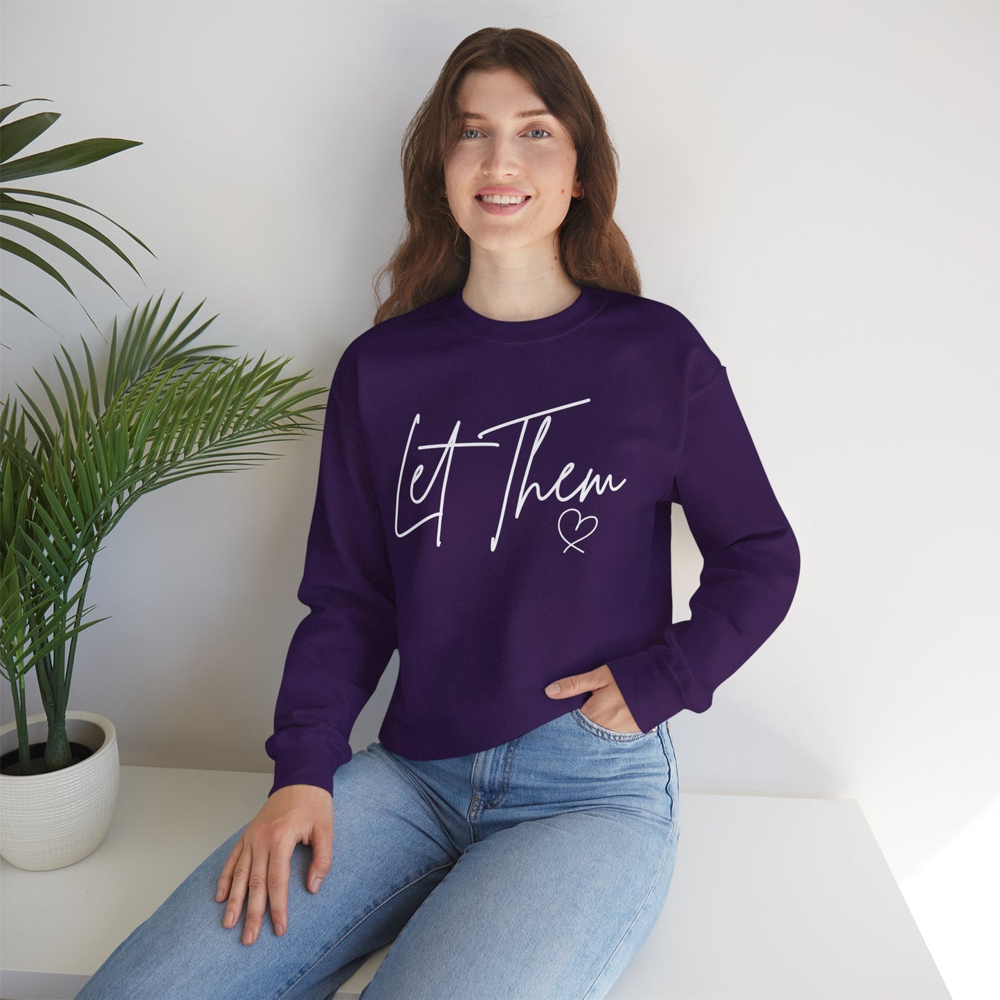 Let Them Heart Unisex Crewneck Sweatshirt - Cozy & Inspirational Apparel
