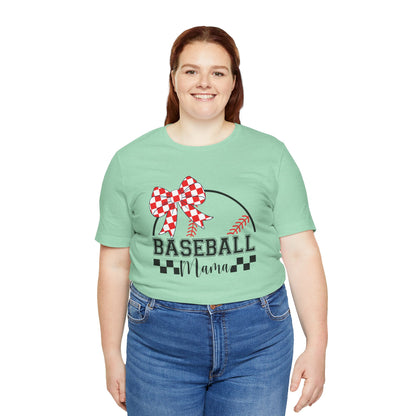 Baseball Mama Tee - Cute Unisex Jersey Short Sleeve T-Shirt for Sports Moms, Perfect for Game Day, Mother's Day Gifts, Casual Wear