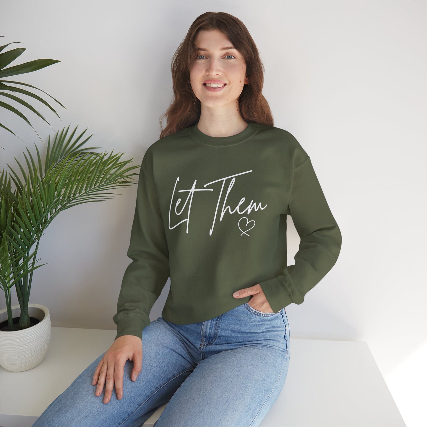Let Them Heart Unisex Crewneck Sweatshirt - Cozy & Inspirational Apparel
