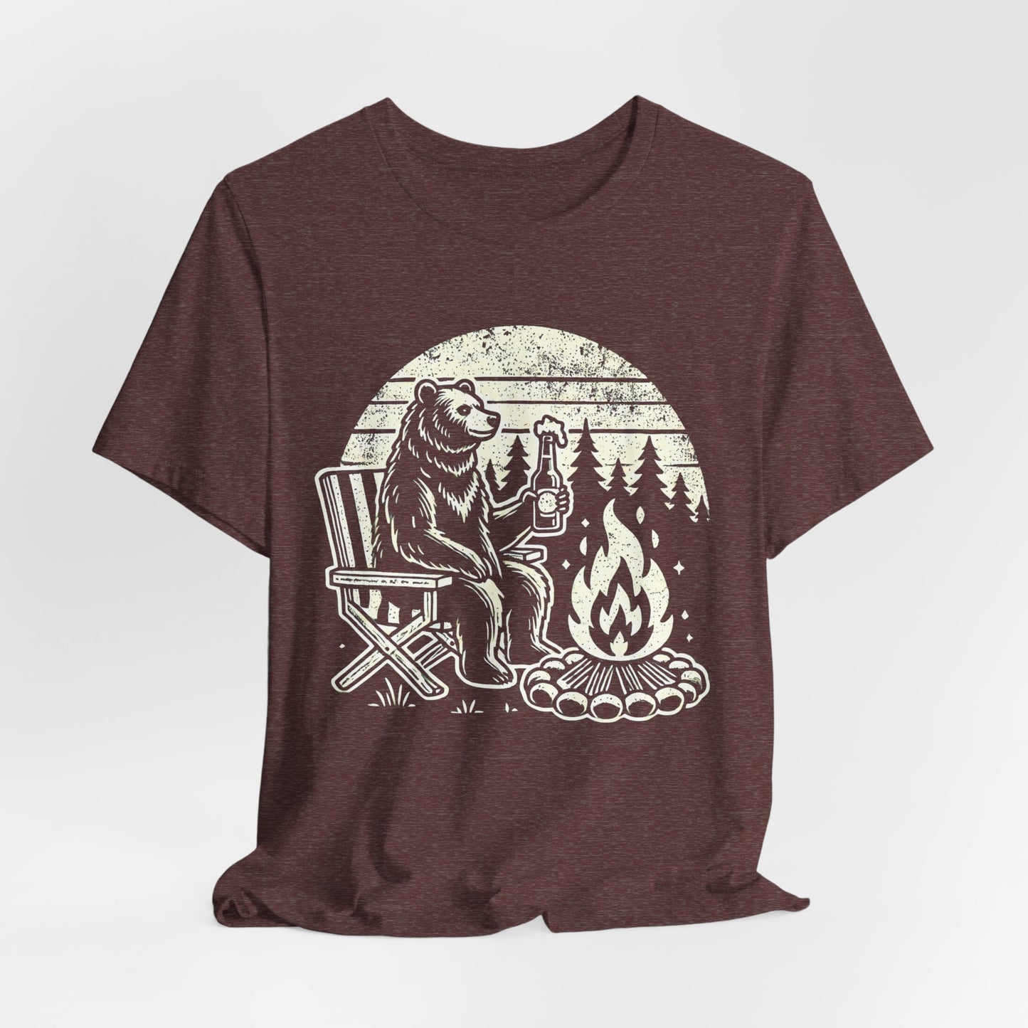 Cozy Campfire Bear Tee | Outdoor Adventure T-Shirt