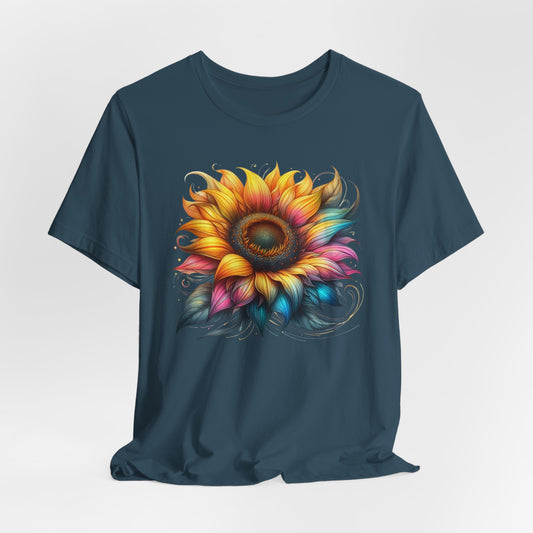 Vibrant Sunflower Tee, Casual T-Shirt