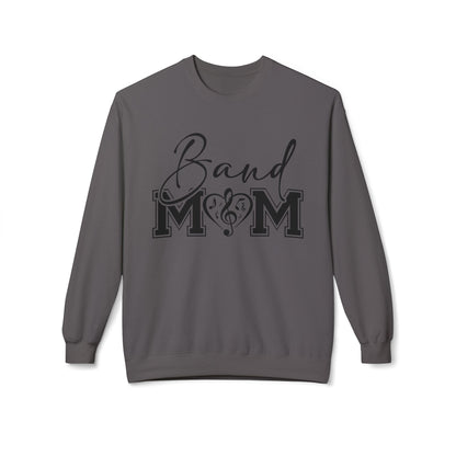 Band Mom front and back - Softstyle Crewneck for Music Lovers