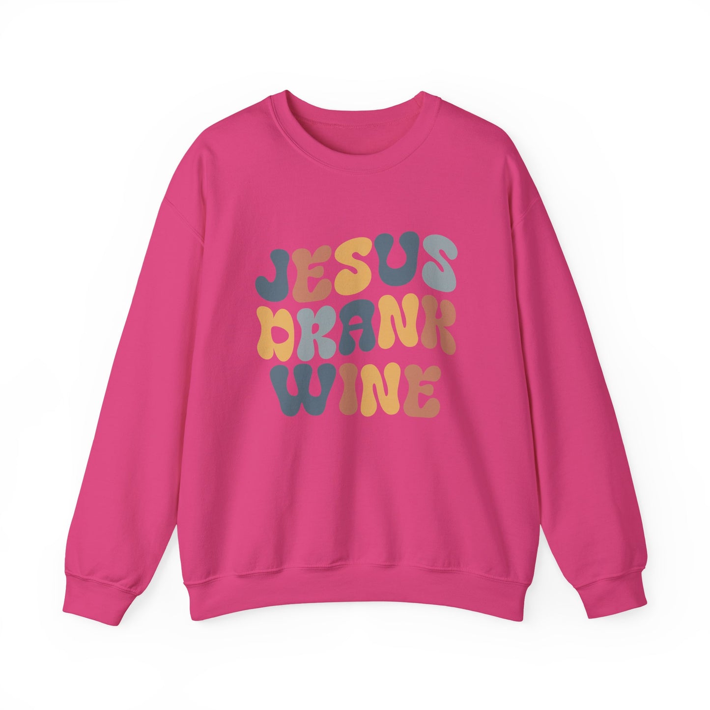 Jesus Drank Wine Gildan Crewneck Sweatshirt