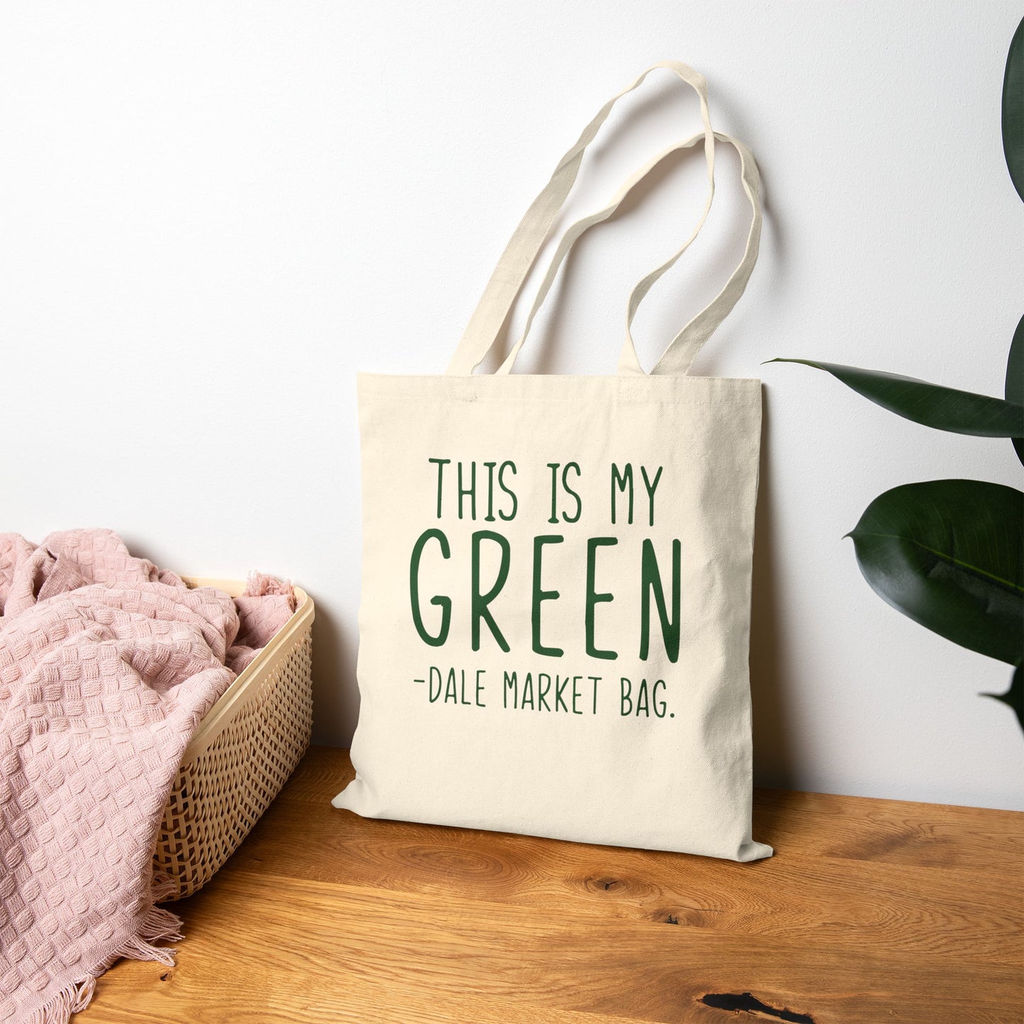 Canvas Tote Bag - This is My Green-dale Market Bag