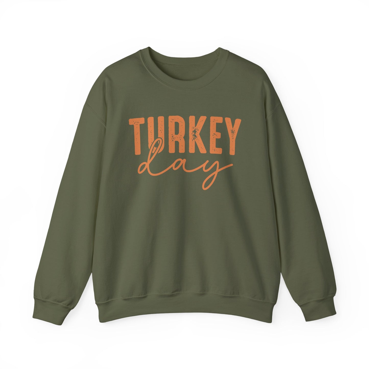 Turkey Day Thanksgiving Gildan Crewneck Sweatshirt