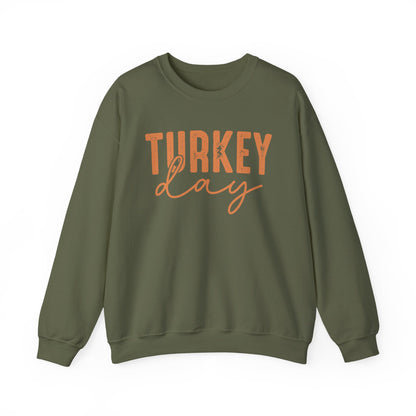 Turkey Day Thanksgiving Gildan Crewneck Sweatshirt