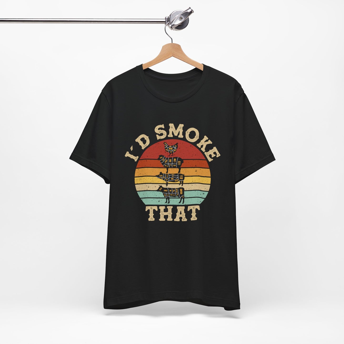 I’d Smoke That Unisex Short Sleeve Tee - Retro Vibe T-Shirt for Casual Wear