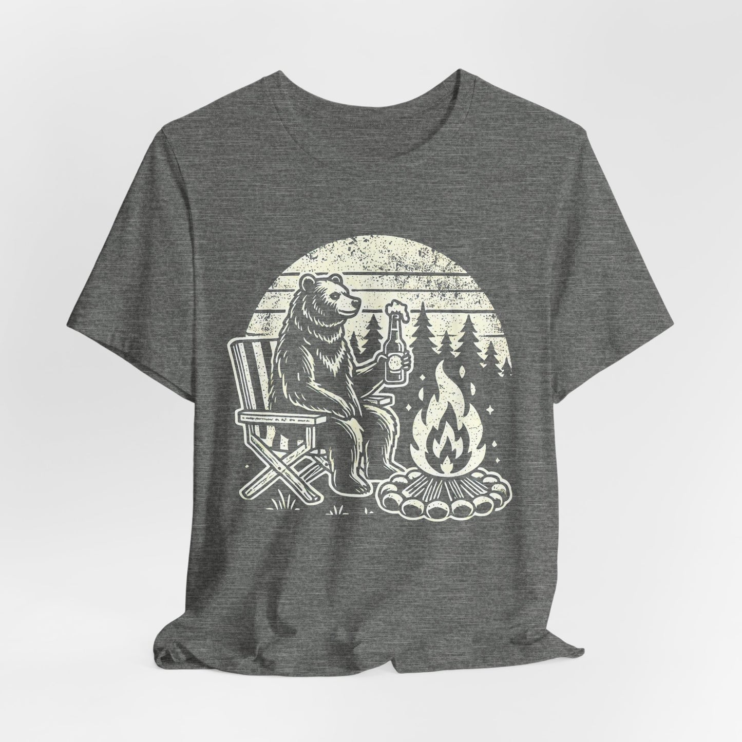Cozy Campfire Bear Tee | Outdoor Adventure T-Shirt