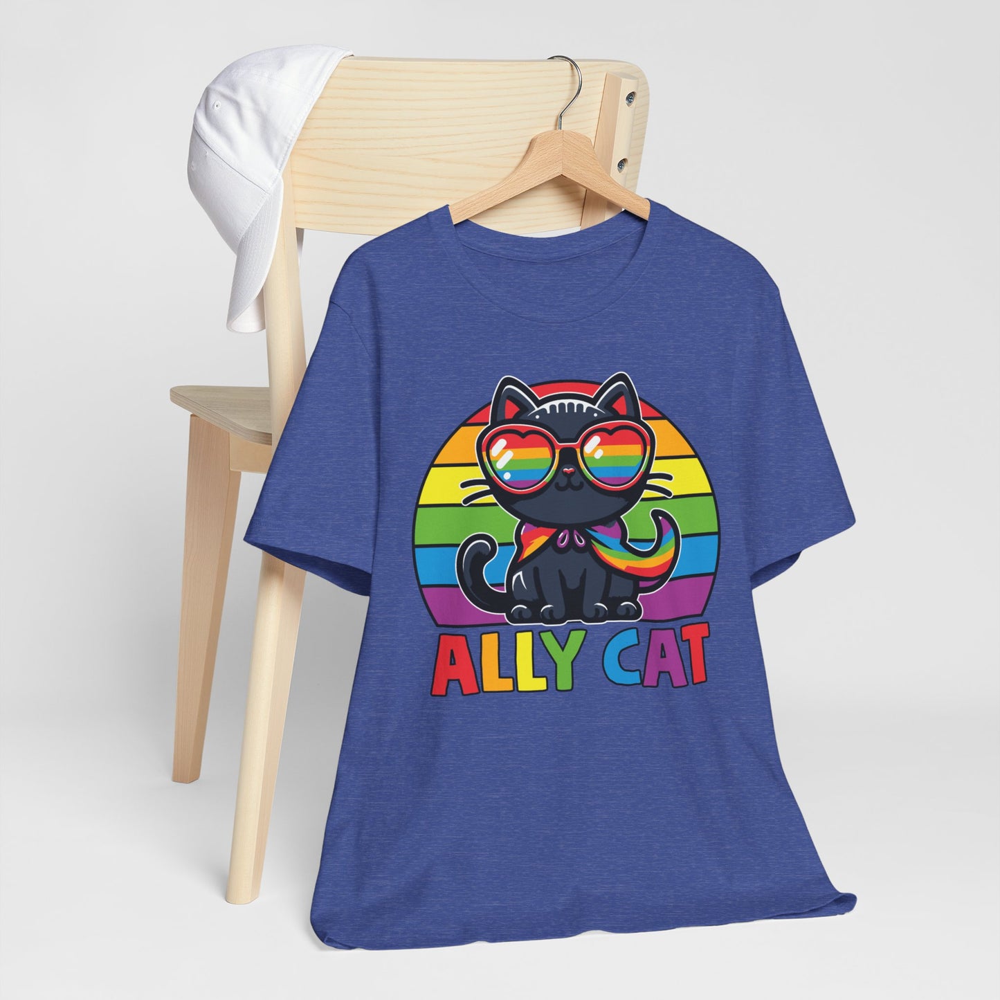 Pride Cat Unisex Jersey Tee - 'Ally Cat' Design