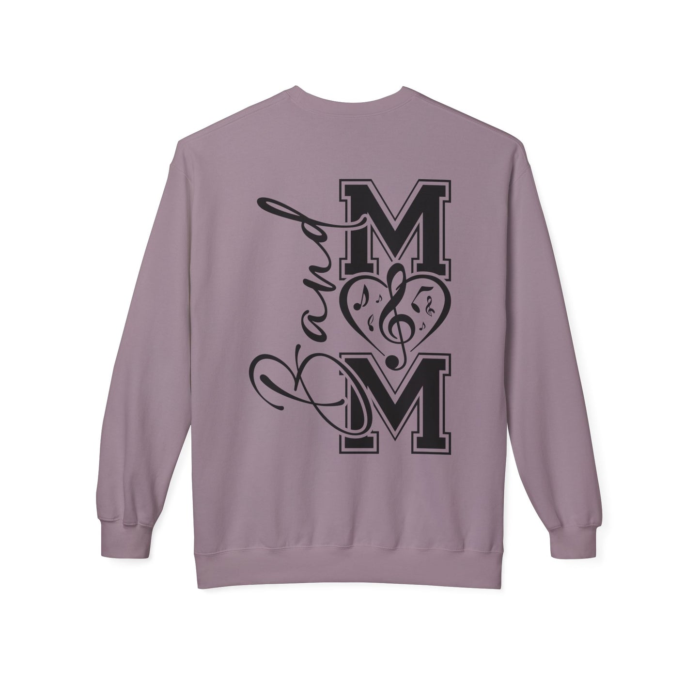 Band Mom front and back - Softstyle Crewneck for Music Lovers