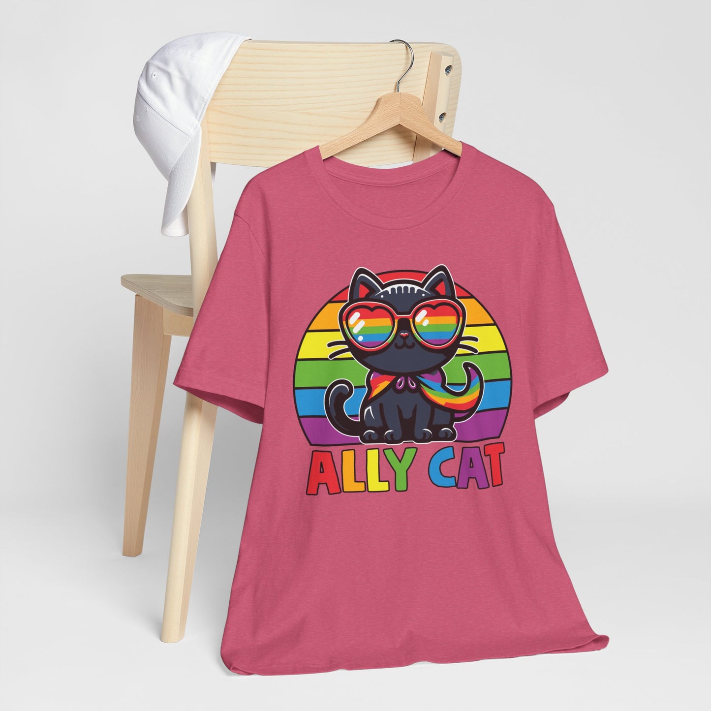 Pride Cat Unisex Jersey Tee - 'Ally Cat' Design