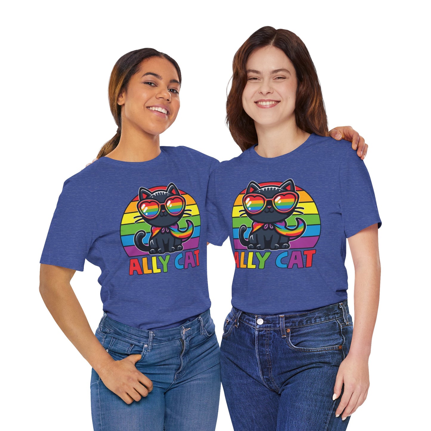 Pride Cat Unisex Jersey Tee - 'Ally Cat' Design