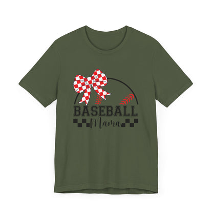 Baseball Mama Tee - Cute Unisex Jersey Short Sleeve T-Shirt for Sports Moms, Perfect for Game Day, Mother's Day Gifts, Casual Wear