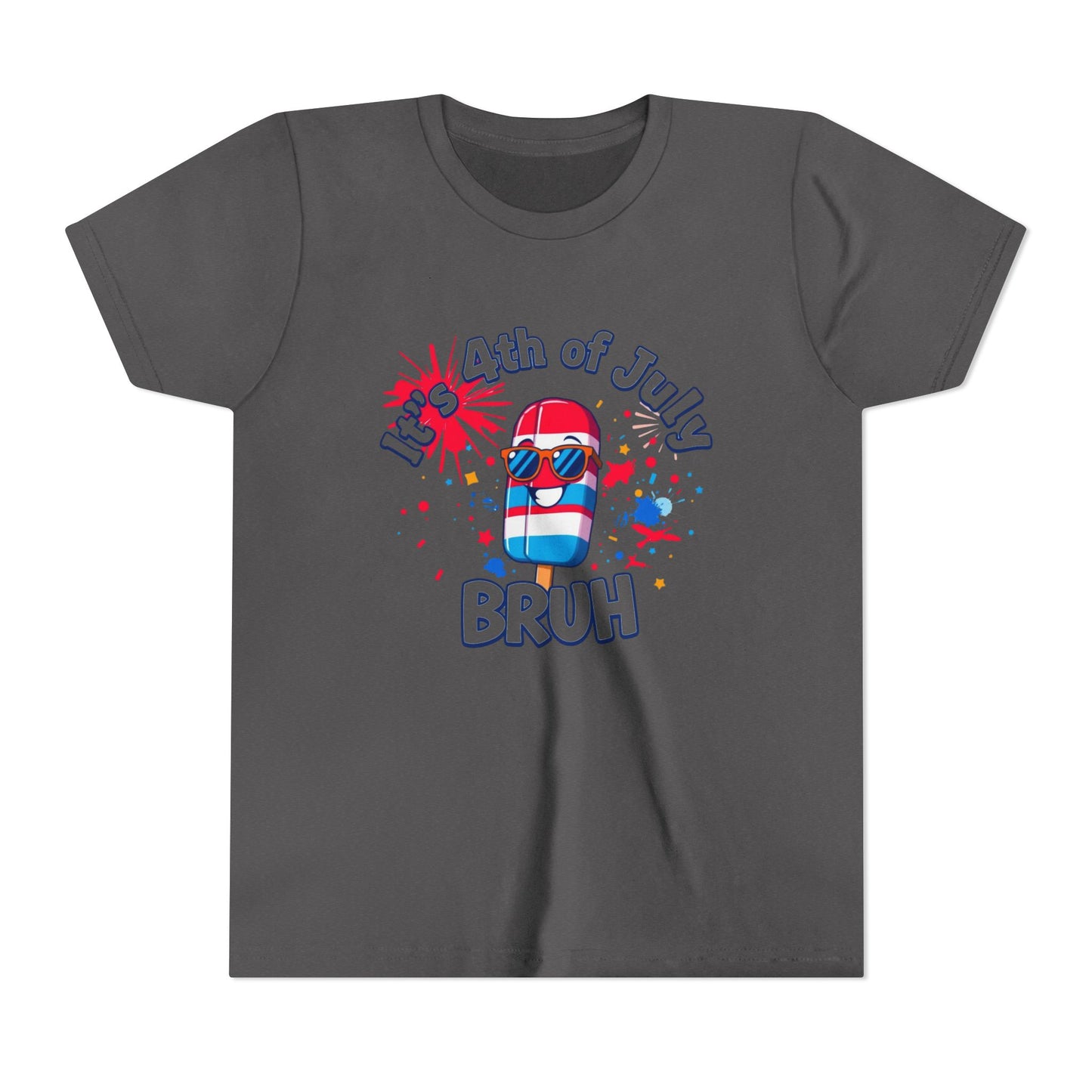 Kids 4th of July T-Shirt - "It's 4th of July Bruh" Design
