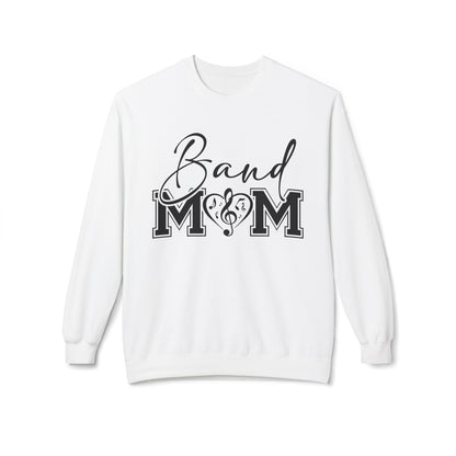 Band Mom front and back - Softstyle Crewneck for Music Lovers