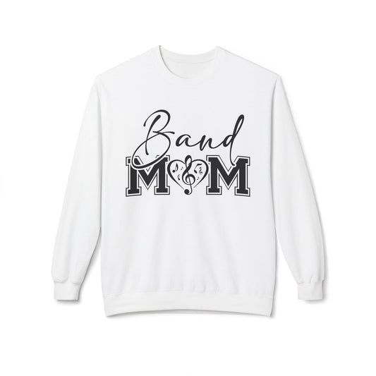 Band Mom front and back - Softstyle Crewneck for Music Lovers