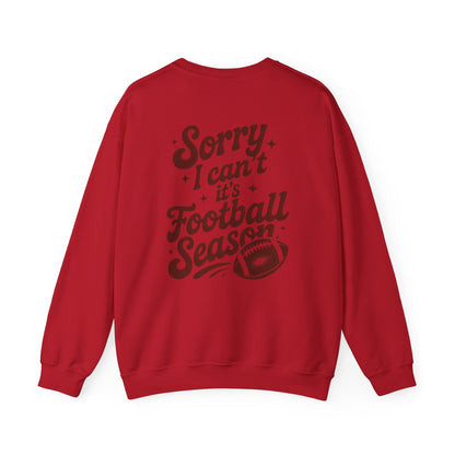 Football Season Sweatshirt, Front and Back Unisex Crewneck