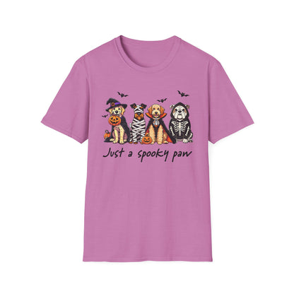 Halloween Dog T-Shirt, Spooky Paw Gildan Softstyle Shirt