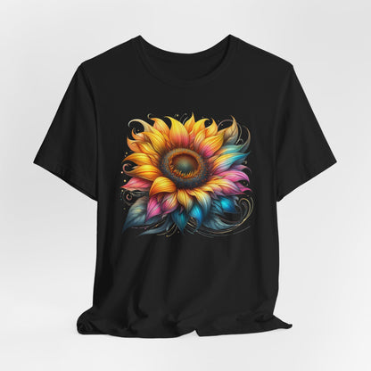Vibrant Sunflower Tee, Casual T-Shirt