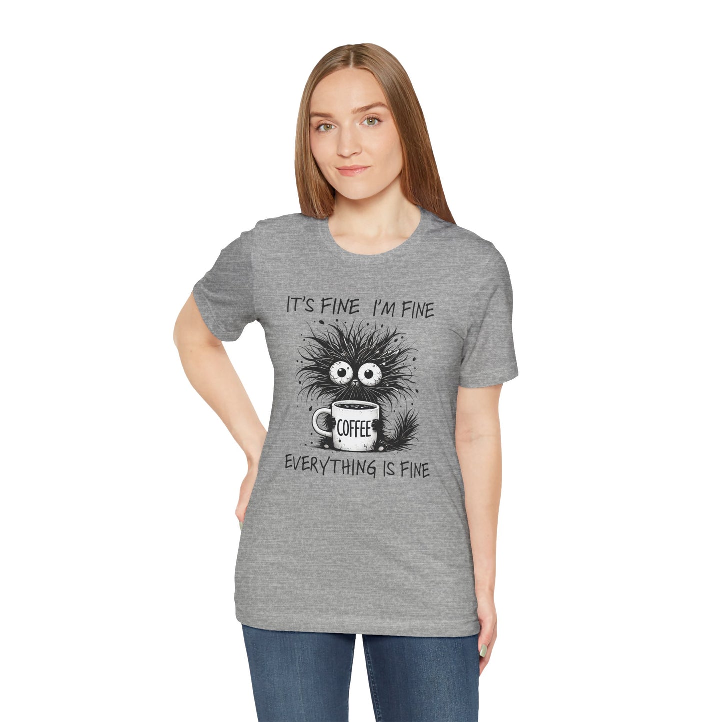 Funny Coffee Lover's Tee, Unisex Jersey Shirt, Casual Humor Tee, Gift for Coffee Enthusiasts, Sarcastic Coffee Top, Coffee Addict Outfit