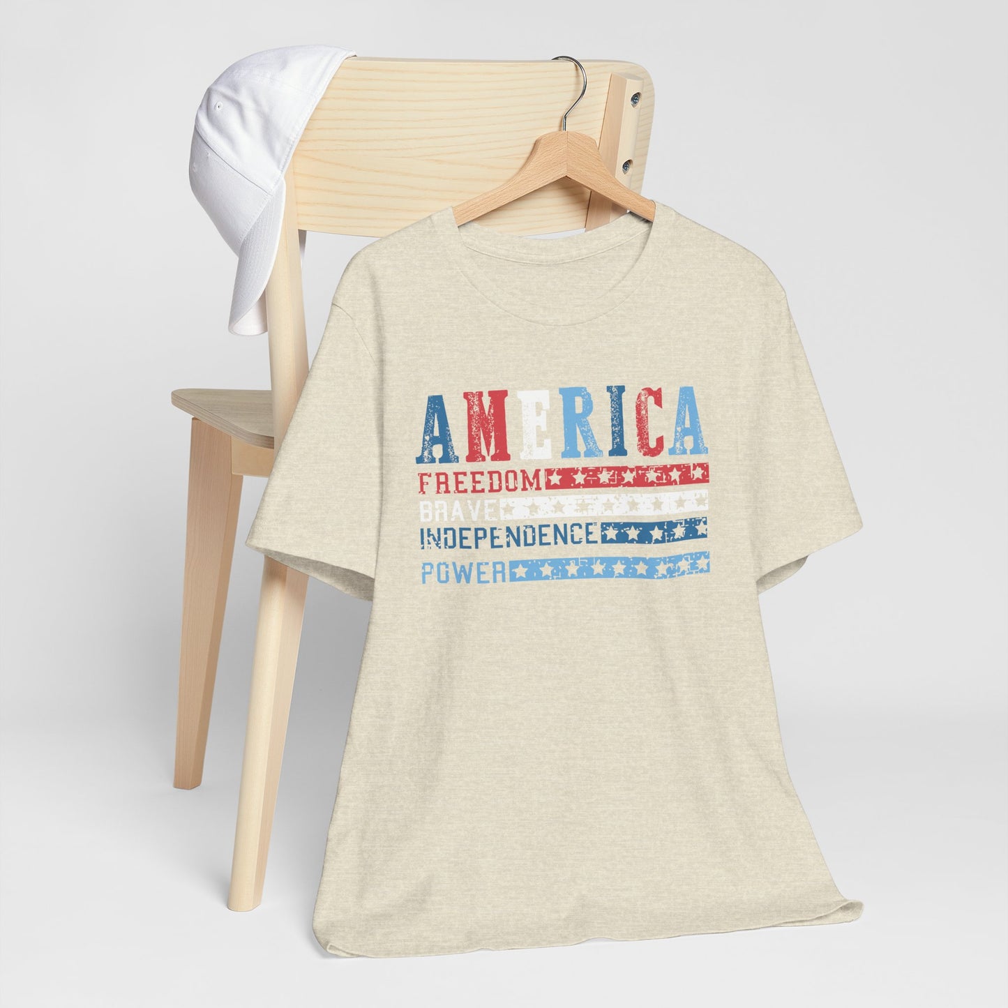 Patriotic Unisex Jersey Tee - Celebrate America with Freedom & Independence