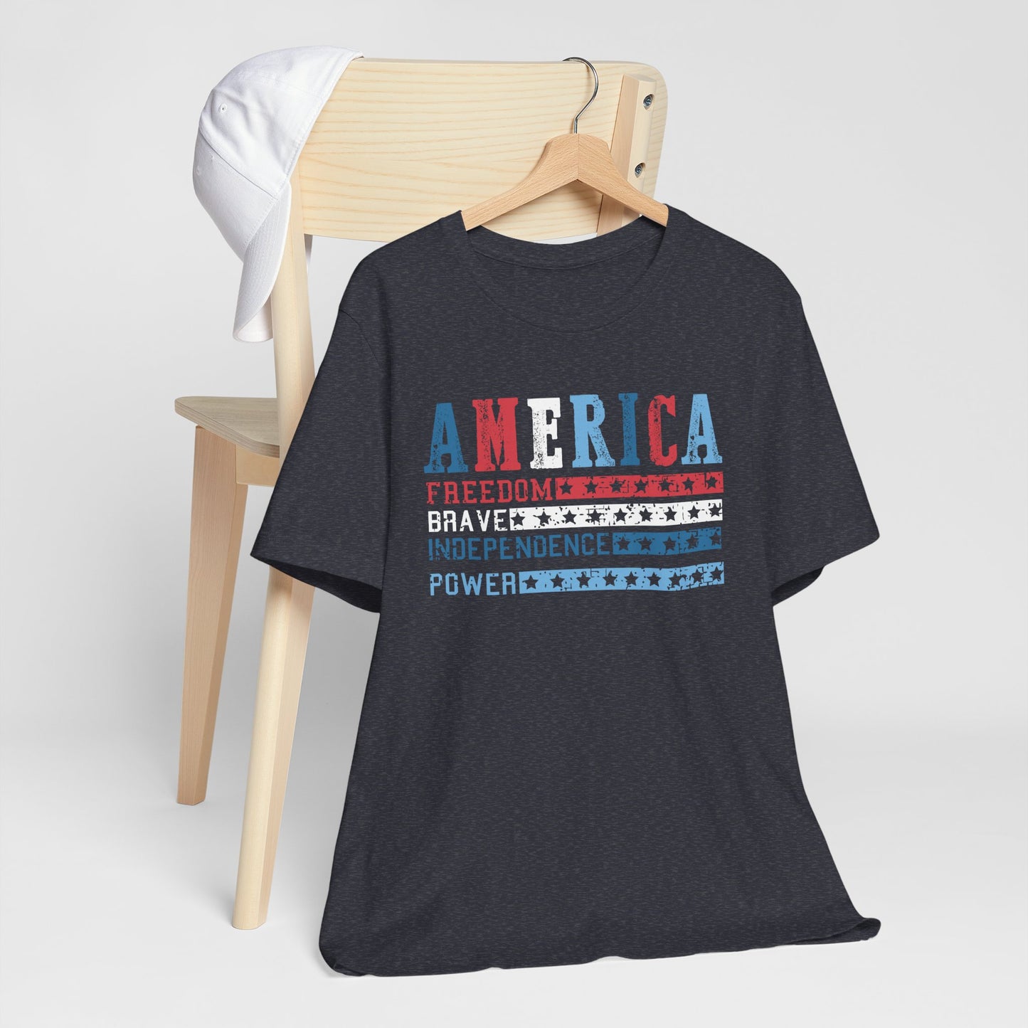 Patriotic Unisex Jersey Tee - Celebrate America with Freedom & Independence