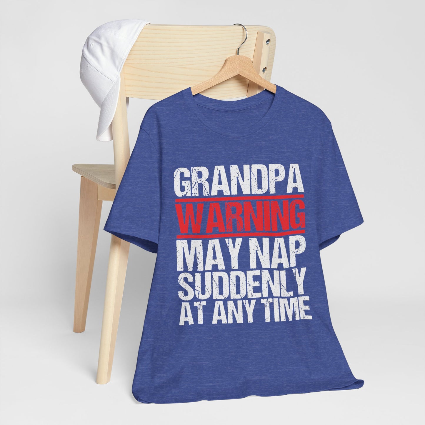 Funny Grandpa Nap Warning T-Shirt, Gift for Grandfather, Family Humor Tee, Unisex Tee for Relaxation, Birthday Gift, Grandparent's Day