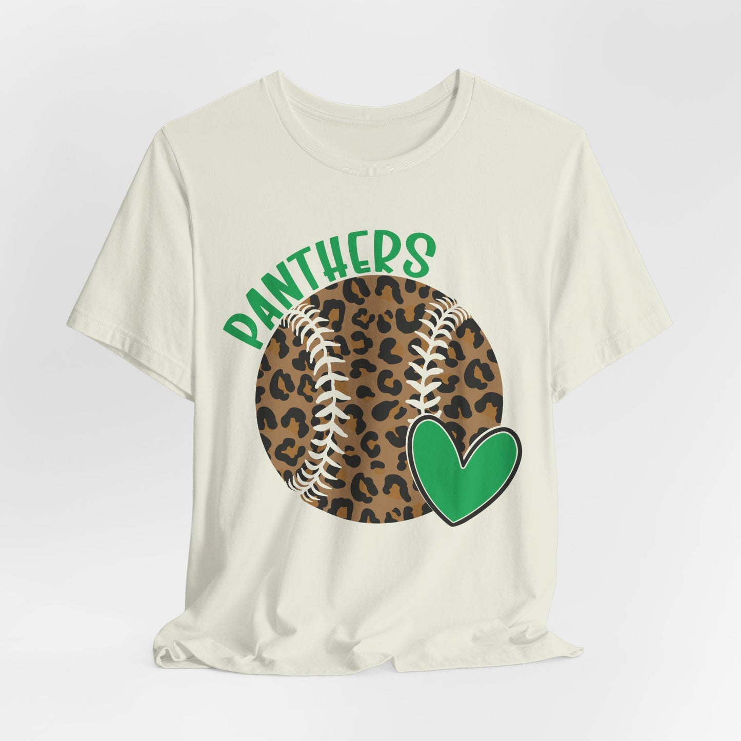 Leopard Print Panthers Tee, Casual Game Day Shirt, Sports Team Shirt, Unisex Tee, Soft Cotton Tee, Athletic Fashion Top