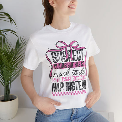 Funny Nap Instead Tee, Unisex Jersey Short Sleeve Shirt