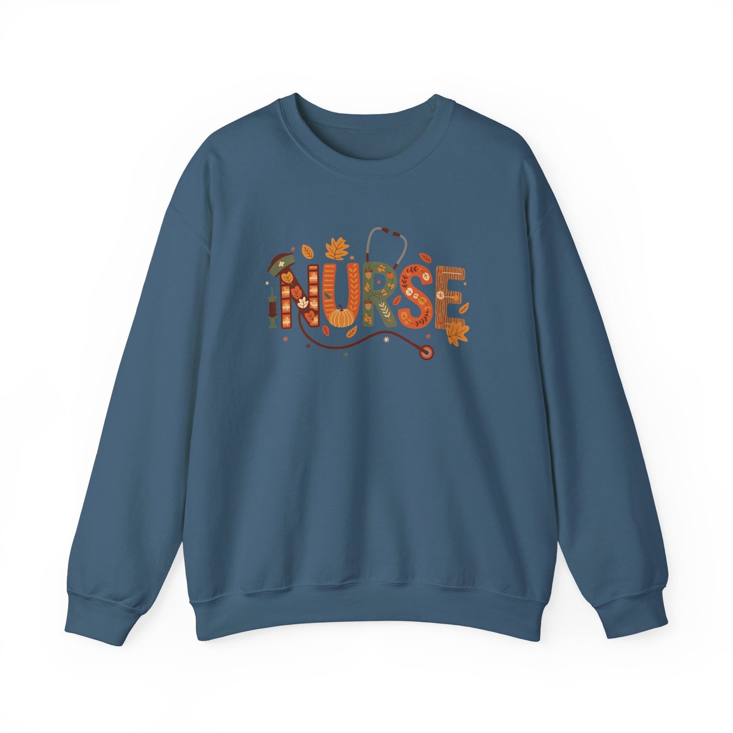 Thanksgiving Nurse Gildan Crewneck Sweatshirt