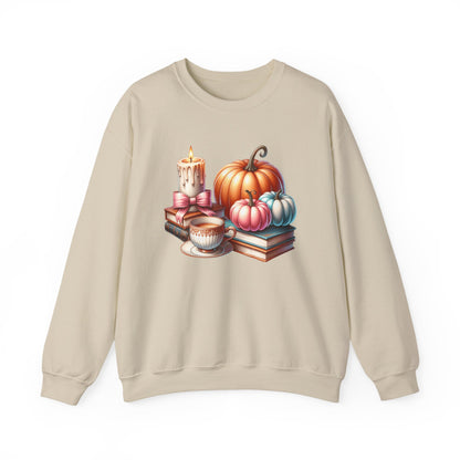 Candle Cozy Pumpkin Fall Gildan crewneck sweatshirt