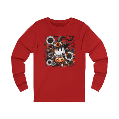 Halloween Floral Ghost Unisex Long Sleeve