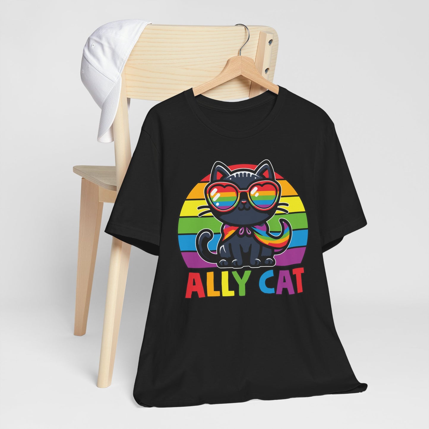 Pride Cat Unisex Jersey Tee - 'Ally Cat' Design