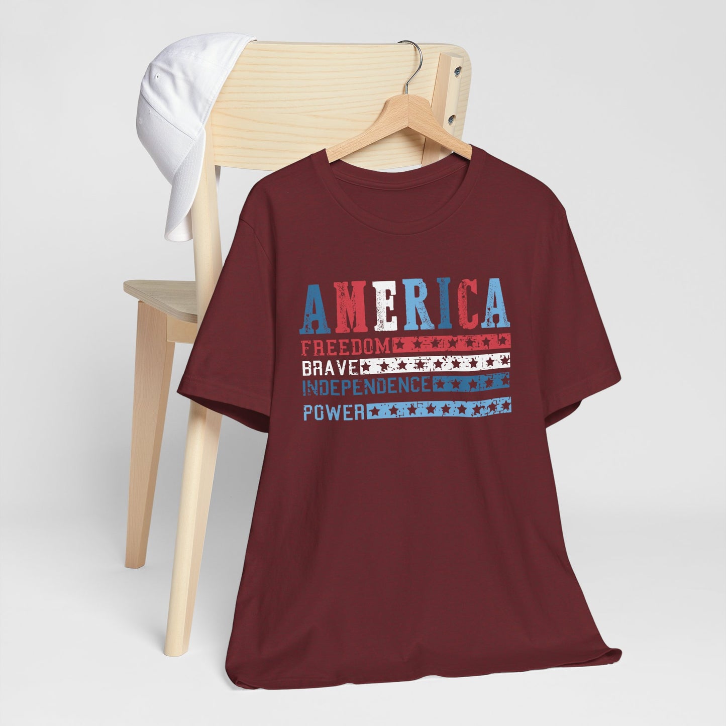 Patriotic Unisex Jersey Tee - Celebrate America with Freedom & Independence