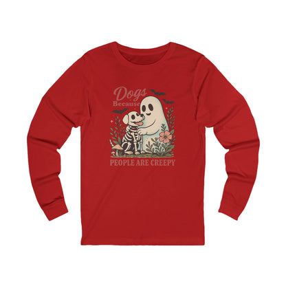 Dogs because People are Creepy Halloween Bella Long Sleeve Shirt