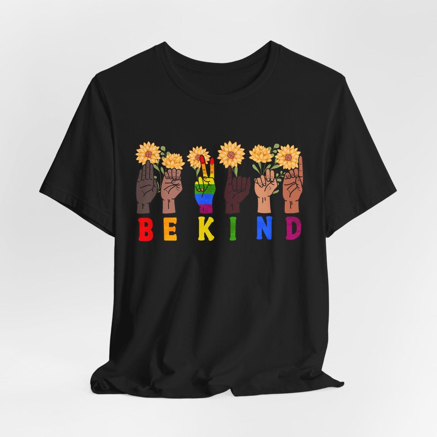 Be Kind Sign Language Diversity Unisex Jersey Tee