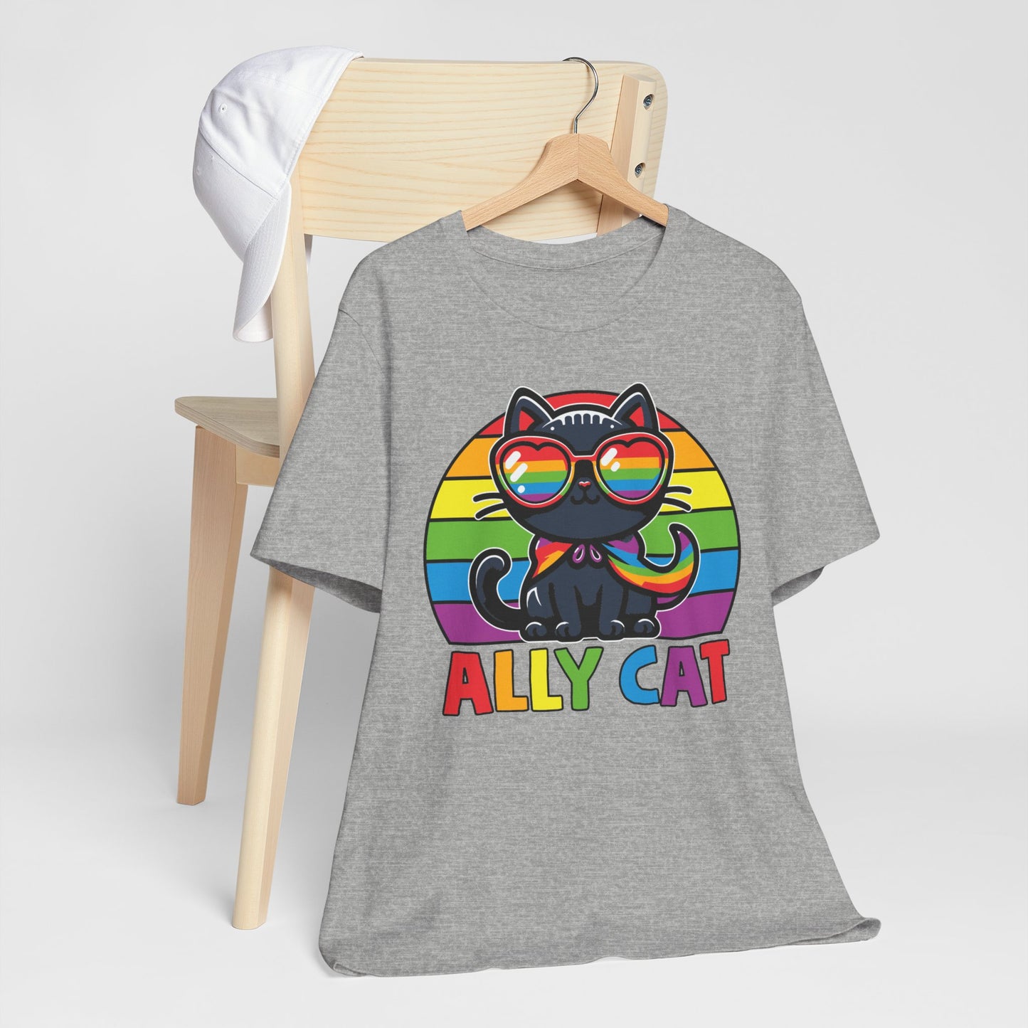 Pride Cat Unisex Jersey Tee - 'Ally Cat' Design