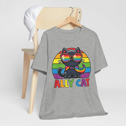 Pride Cat Unisex Jersey Tee - 'Ally Cat' Design