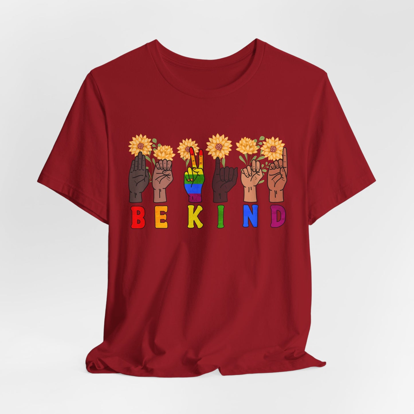 Be Kind Sign Language Diversity Unisex Jersey Tee