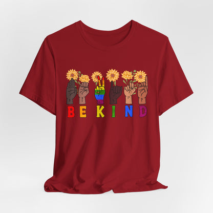 Be Kind Sign Language Diversity Unisex Jersey Tee