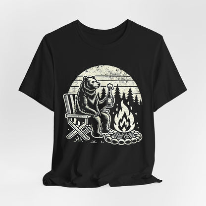 Cozy Campfire Bear Tee | Outdoor Adventure T-Shirt