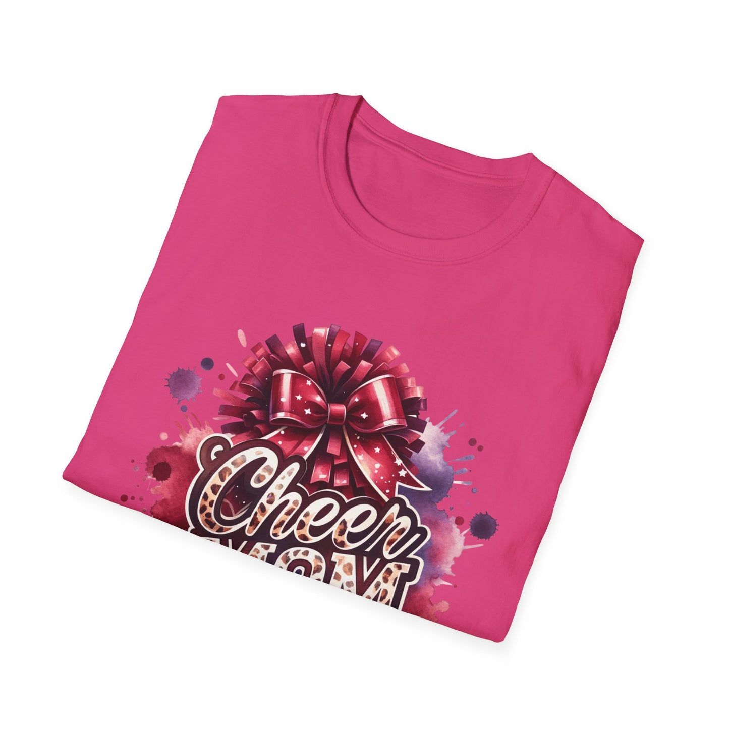 Cheer Mom Cheetah Print Gildan Softstyle Tshirt