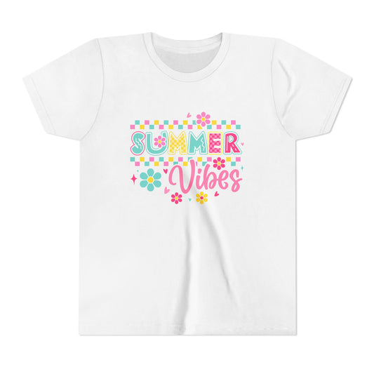 Youth Summer Vibes Tee, Fun Kids Shirt