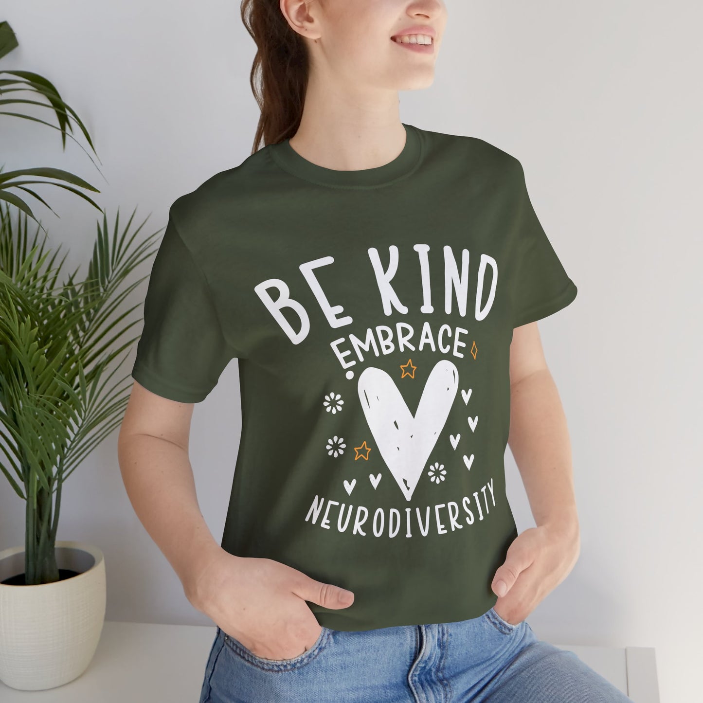 Be Kind Neurodiversity Tee - Unisex Short Sleeve Shirt