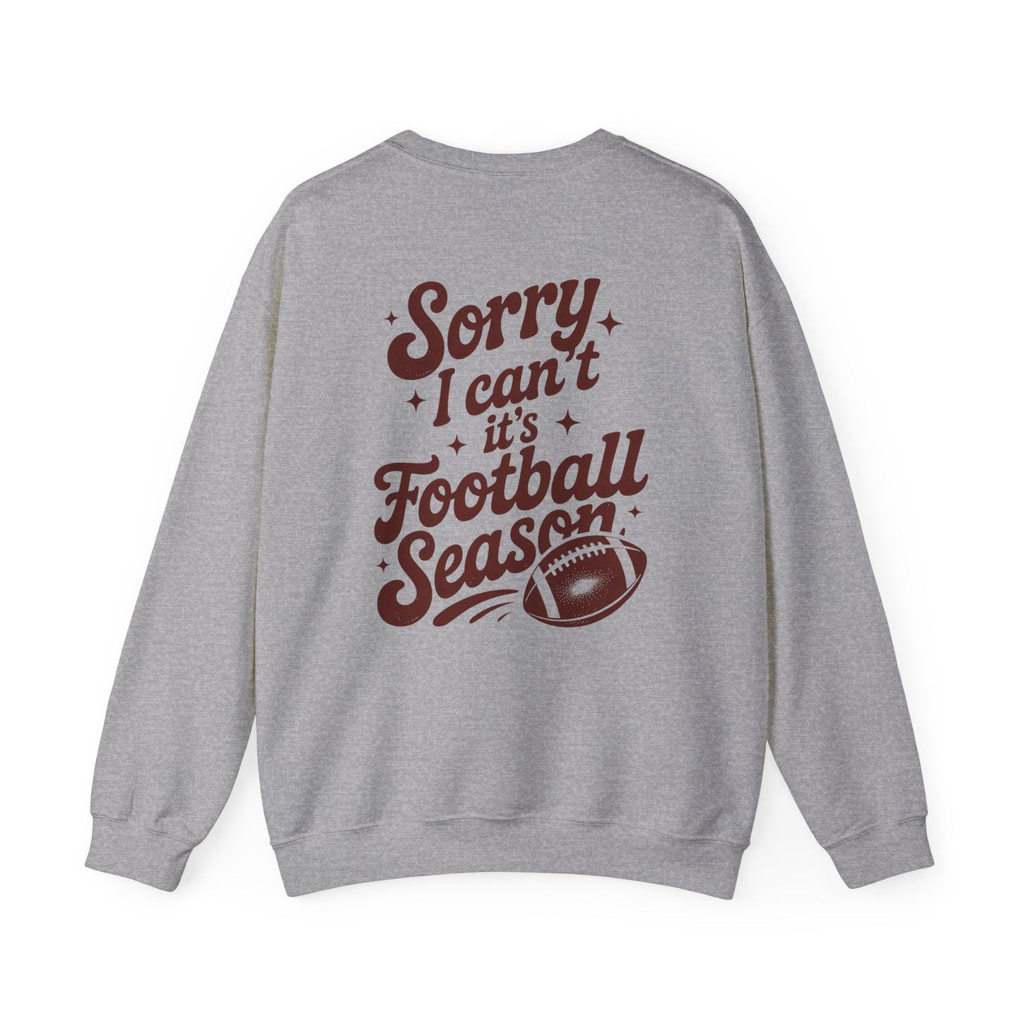Football Season Sweatshirt, Front and Back Unisex Crewneck