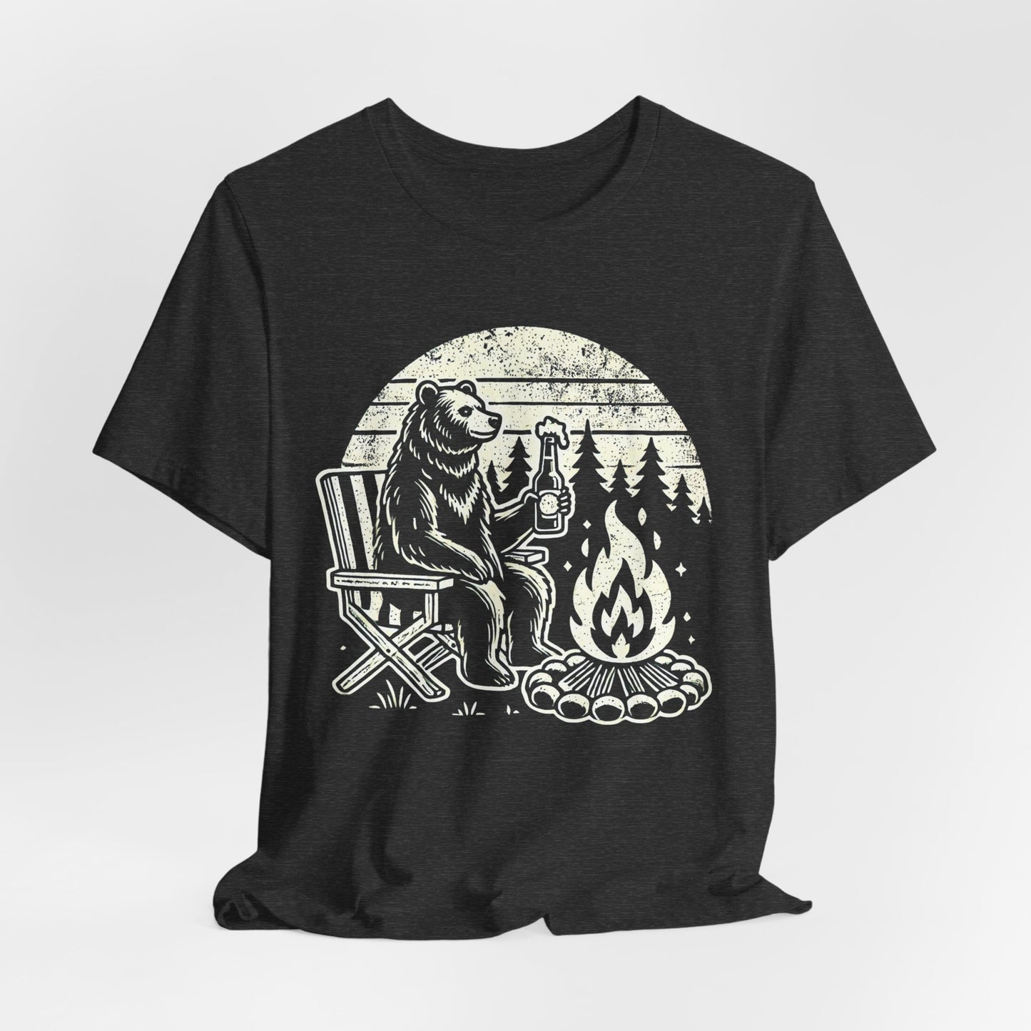 Cozy Campfire Bear Tee | Outdoor Adventure T-Shirt